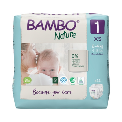 Эко-подгузники Bambo Nature 1 (2-4 кг), 22 шт купить оптом в Волгограде