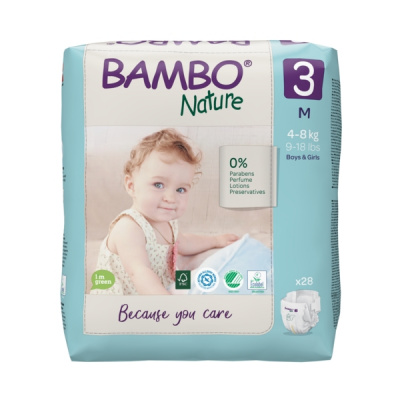 Эко-подгузники Bambo Nature 3 (4-8 кг), 28 шт купить оптом в Волгограде